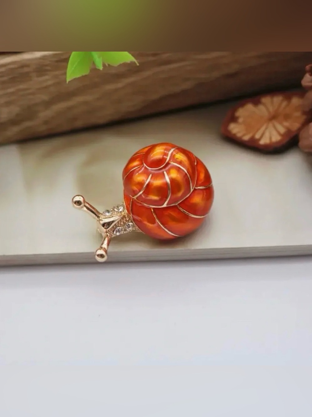 Enamel Snail Brooch Gorgeous Modern New